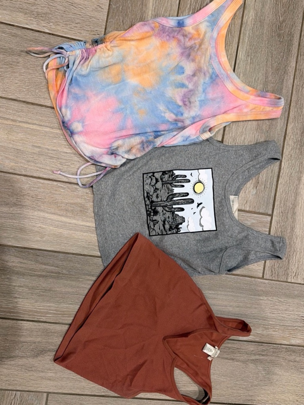 3 Crop Tank Tops- size M and M/L
